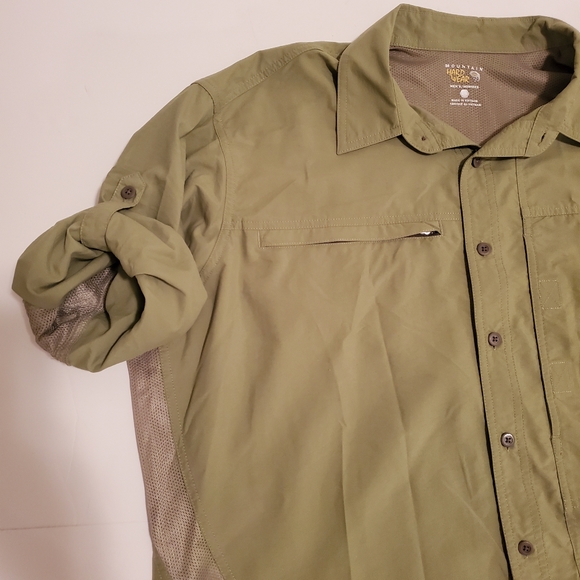 Mountain Hardware Hiking Shirt Mens Size Large Green - Picture 3 of 4